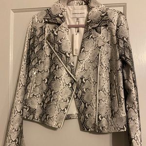Snake skin leather jacket